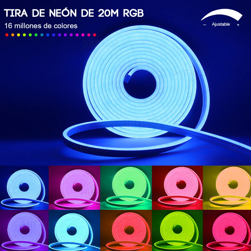 Tira LED Neón Flexible – Blanco Frío | Impermeable IP67 – Decorativa 12V